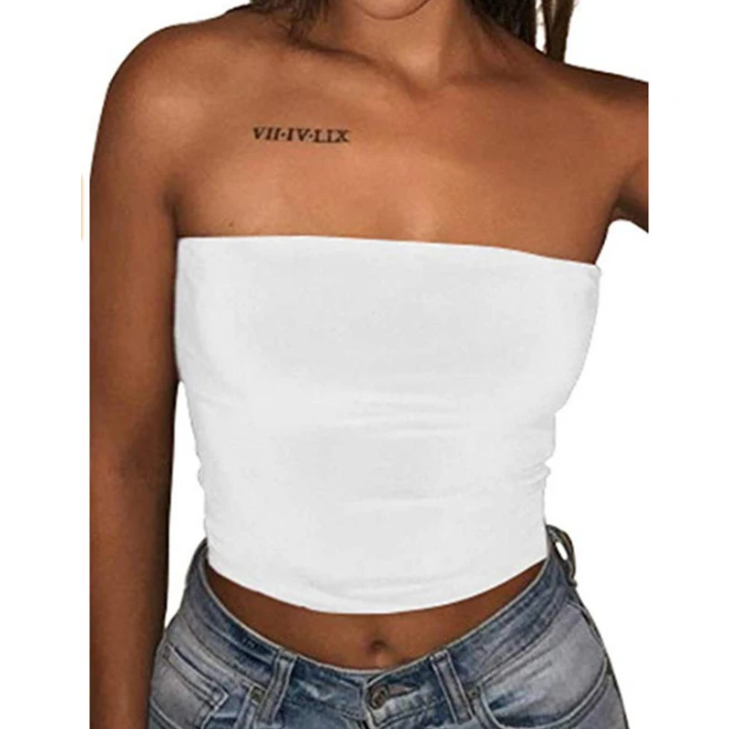 Женская Повседневная майка на бретельках блузка-бюстье без рукавов женская