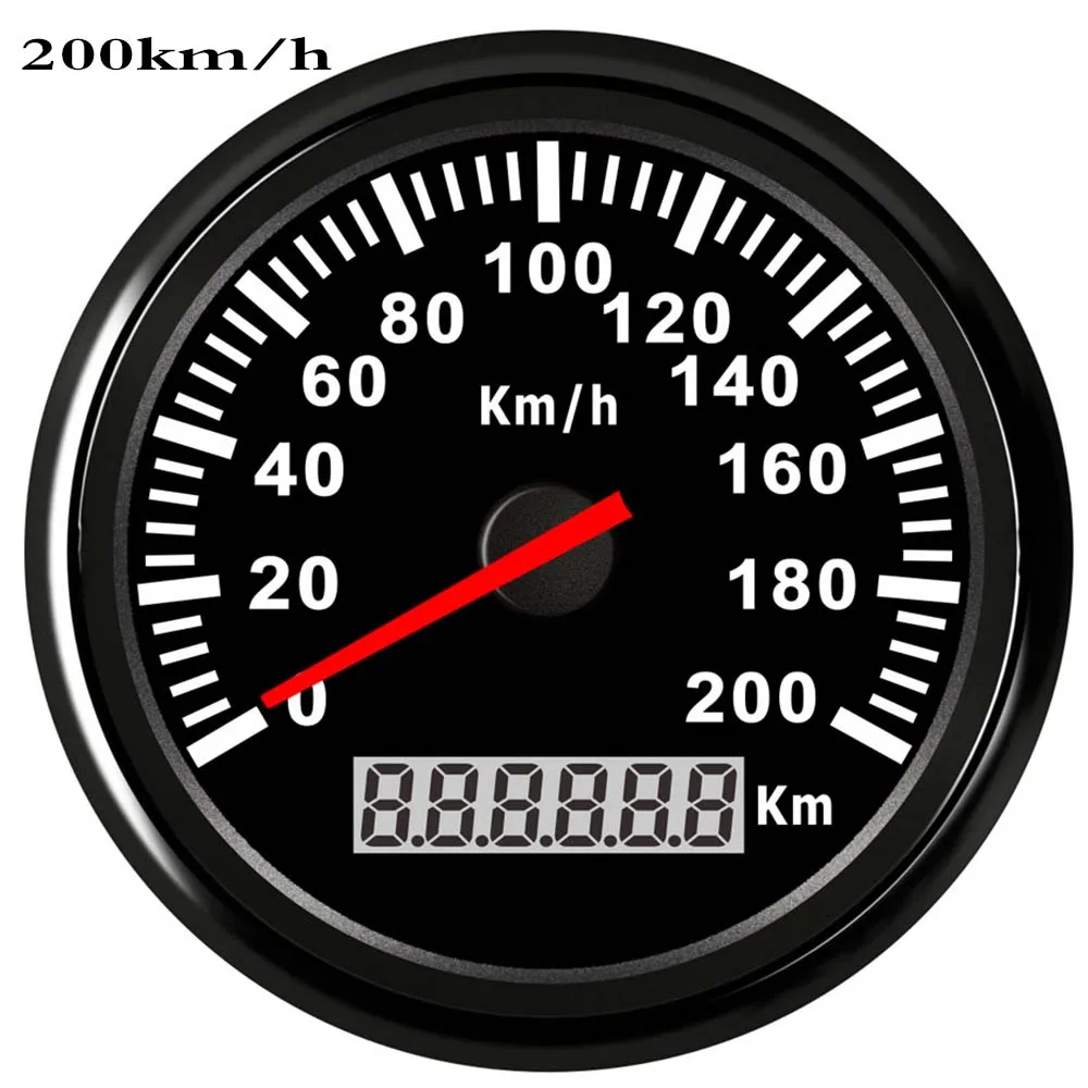 200KMH 85 мм 200 км/ч Автомобильный мотор, водонепроницаемый цифровой скоростной измеритель скорости для лодочного автомобиля - Цвет: 200KMH