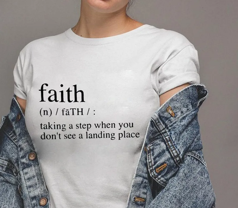 

Женский топ с цветочным принтом Faith, хипстерская Повседневная летняя хлопковая белая футболка с надписью и графическим слоганом, футболка с...