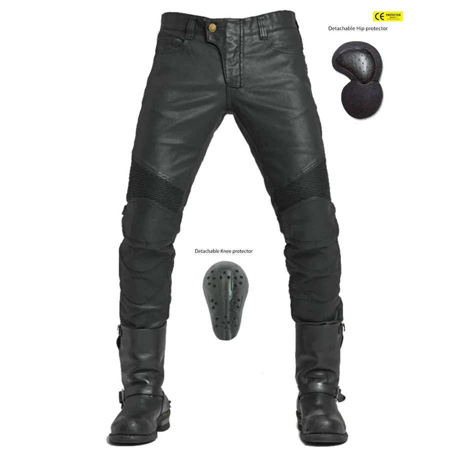 Усовершенствованные водонепроницаемые джинсы с покрытием для мотоциклистов