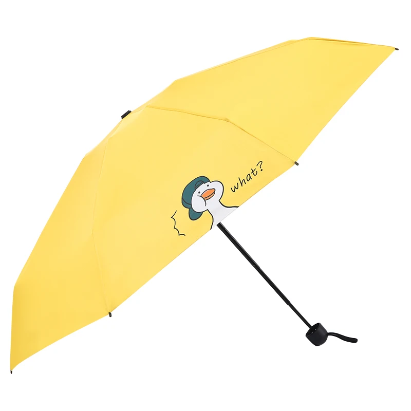

Cute duck clear fresh umbrella Sunny and rainy sunscreen umbrella for male and female students cartoon umbrella
