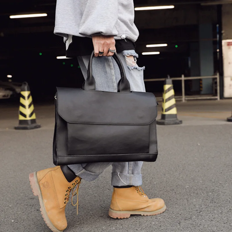 Men's Leather Briefcase PU Material Men's Shoulder Bag For Men Crossbody Bags 2021 Fashion Business Briefcase handbag