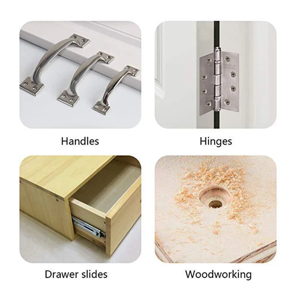 Набор сверл для дверного замка и шарнира 4 шт. самоцентрирующаяся пила из