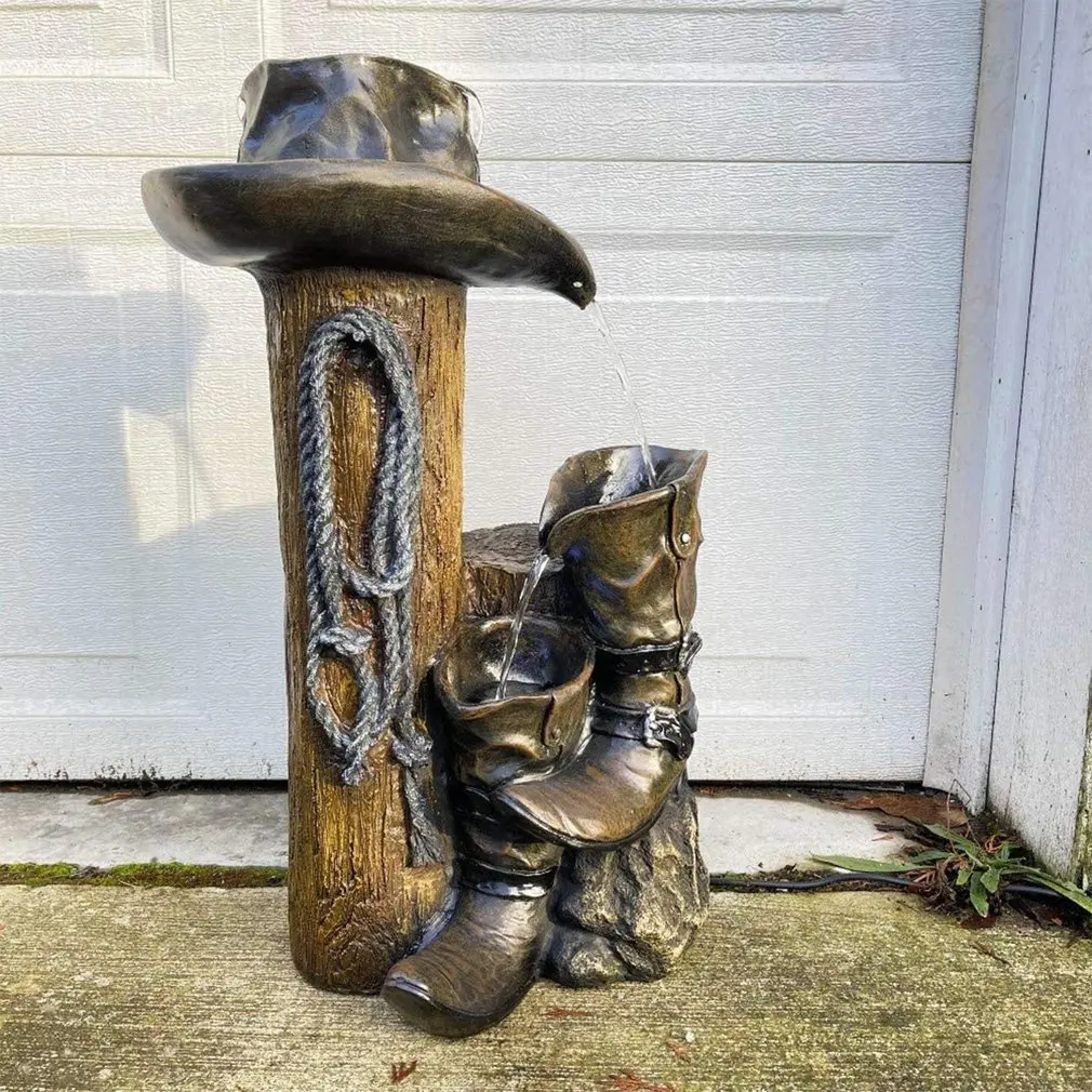 

Wine Barrel Self-circulating Water Garden Courtyard Lawn Decoration Ornaments Resin Crafts Independent Station