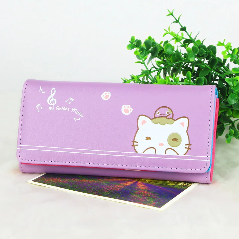 Модные женские кошельки с кошкой Дамские клатч монеты кошелек сумки для карт