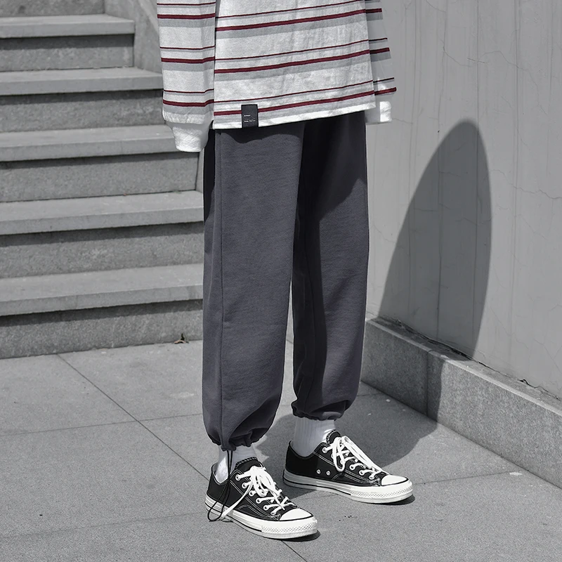

2021 Korean Fashion Hip Hop Oversized Sweatpants Ulzzang Kpop Plus Size Couple Sports Pants Loose Casual Joggers Streetwear Men