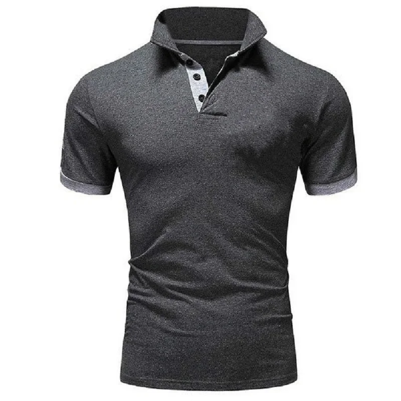 

Men Polo Men Shirt Short Sleeve Polo Shirt Contrast Color Polo New Clothing Summer Streetwear Casual Fashion Men tops alfa romeo