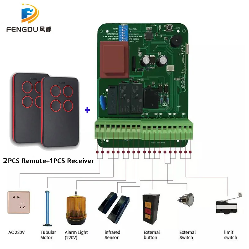 433mhz Wireless Controller garage remote control Rolling Shutter Tubular Motor Controller relay transmitter and receiver