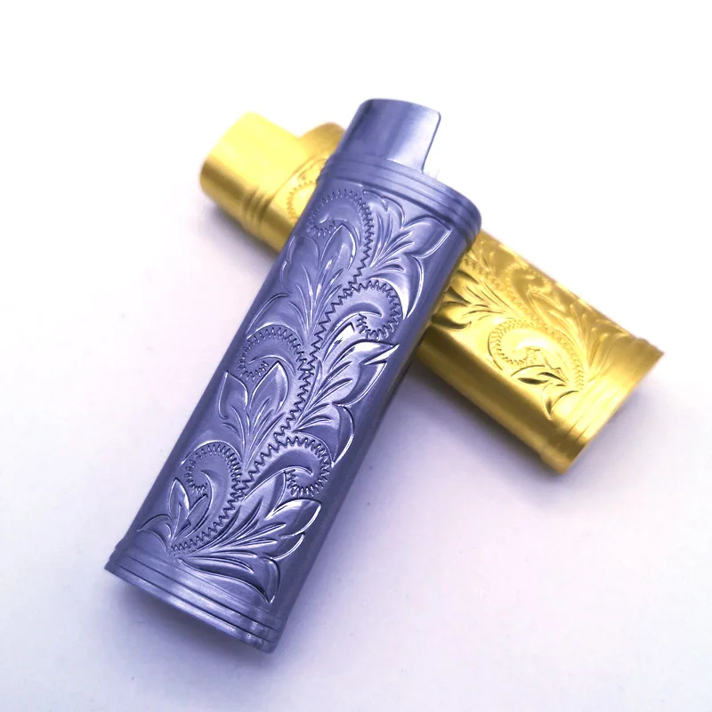 Металлический армированный чехол для газовой зажигалки Arabesque полый с резьбой