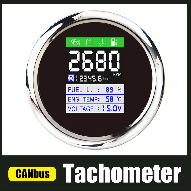 

Многофункциональный цифровой измеритель CANbus 85 мм, измеритель давления масла, воды, температуры, уровня топлива, вольтметр, счетчик часов с с...