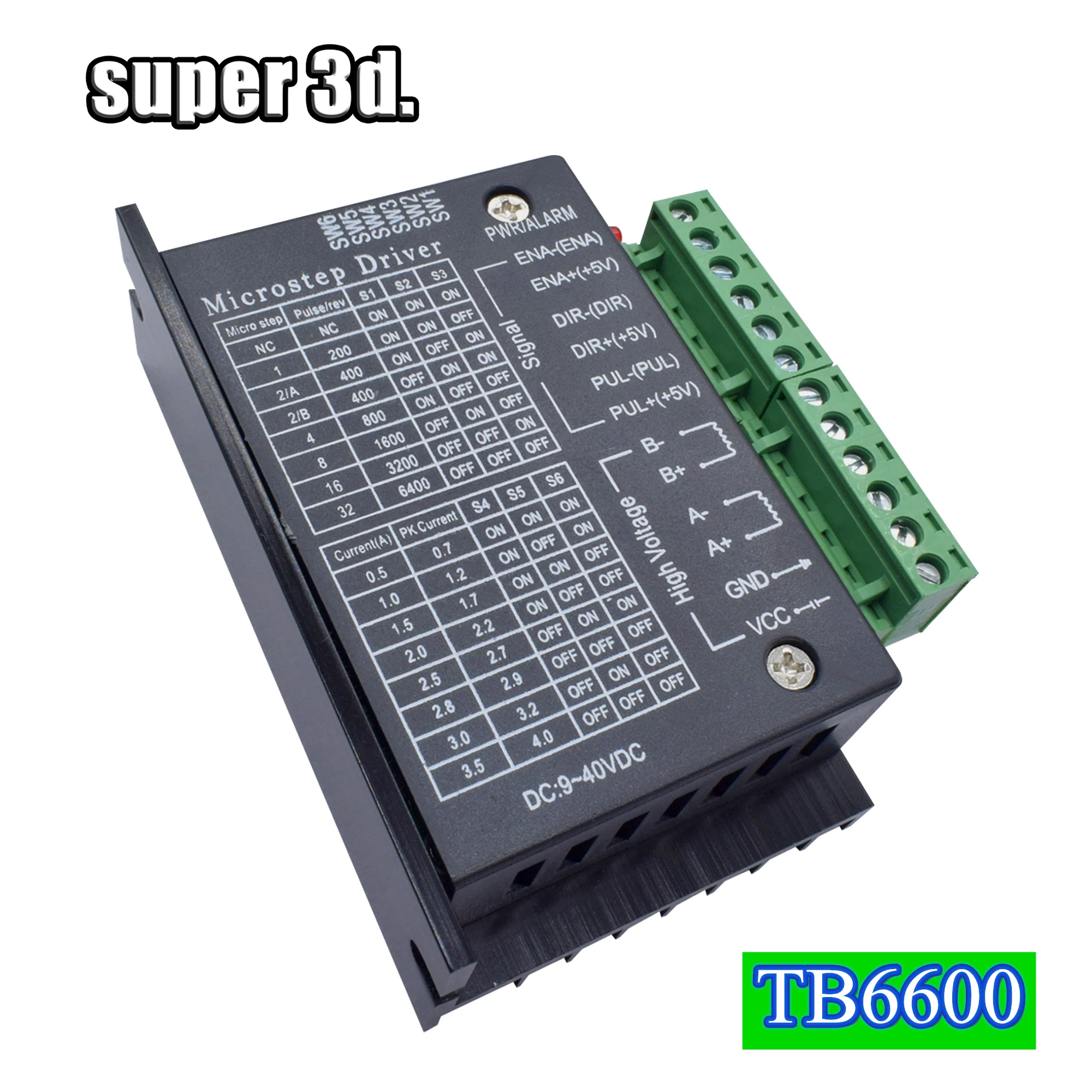 Модернизированный TB6600 Драйвер шагового двигателя для Nema 23 34 42/57/86 4.0A 42VDC 32