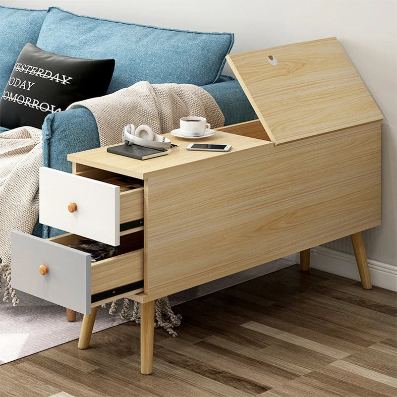 

Furniture for Home Solid Wood Legs Living Room Sofa Side Cabinet Office Narrow Cabinet Simple Storage Long Side Table