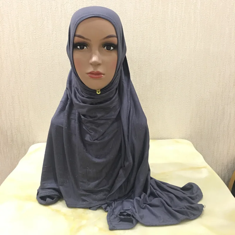 Can Pick Colors Muslim Long Scarf 170*70cm Glitter Jersey | Тематическая одежда и униформа