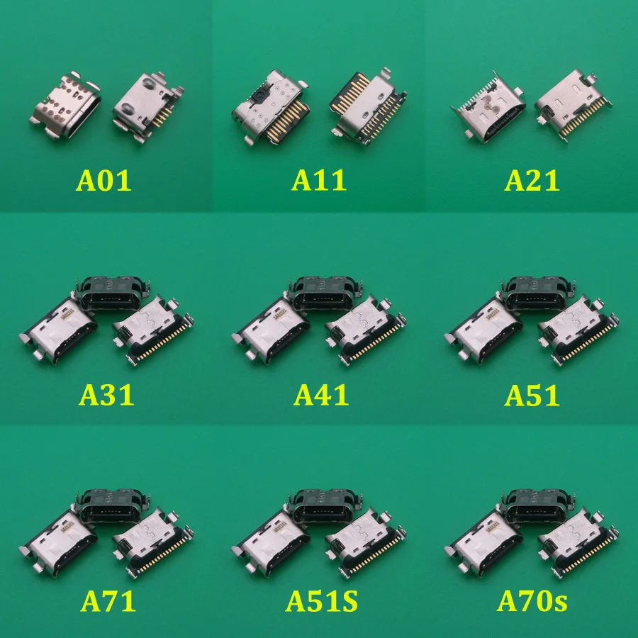 50 шт./лот USB разъем для зарядки порт Samsung A10 A20 A30 A40 A50 A60 A70 A01 A11 A20S A21 A21S A30S A50S A51 A51S A70S
