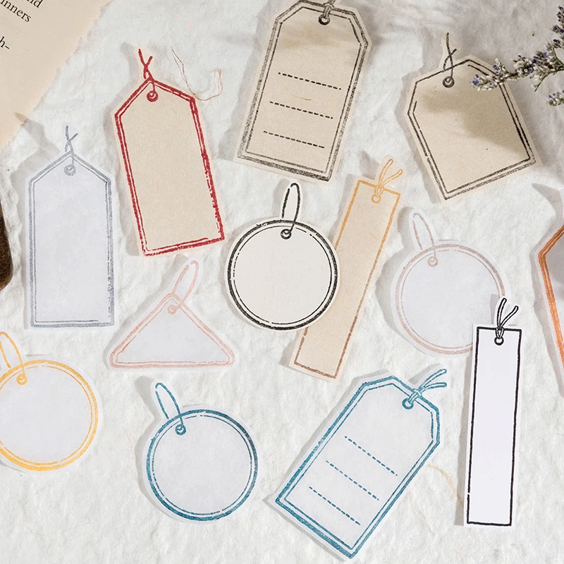 Винтаж серии бирки деревянный штамп в виде геометрических фигур этикетка