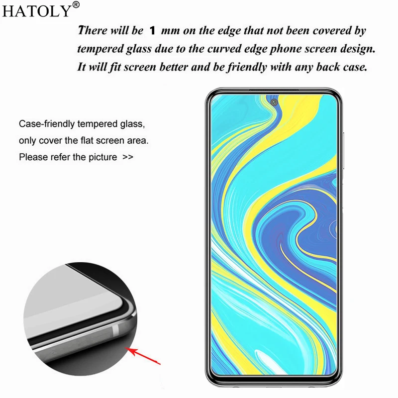 2 piezas de vidrio en Redmi Note 9 Pro vidrio templado para Xiaomi Redmi Note 9 Pro Protector de pantalla de vidrio Protector para Redmi Note 9 Pro-1