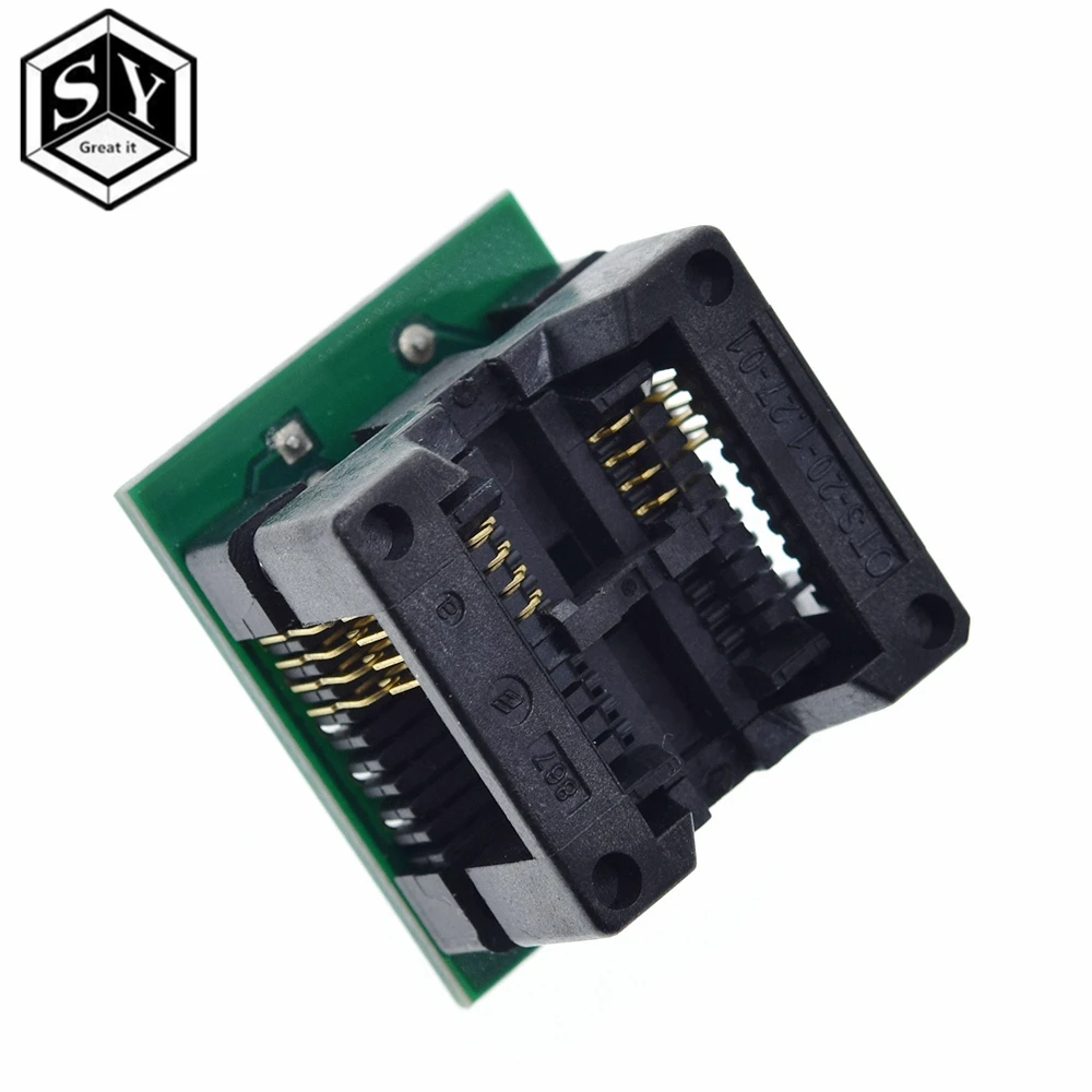 GREAT IT 1 шт. SOIC8 SOP8 К DIP8 широкое сиденье 200 мил программист адаптер гнездо синий ch341a