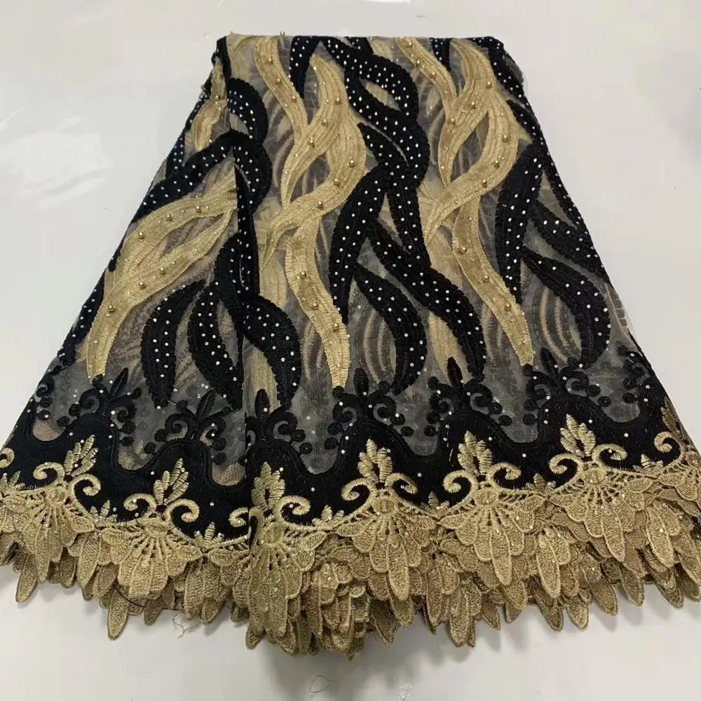 Новый Африканский шнур кружевная ткань молочный шелк водорастворимый кружевной