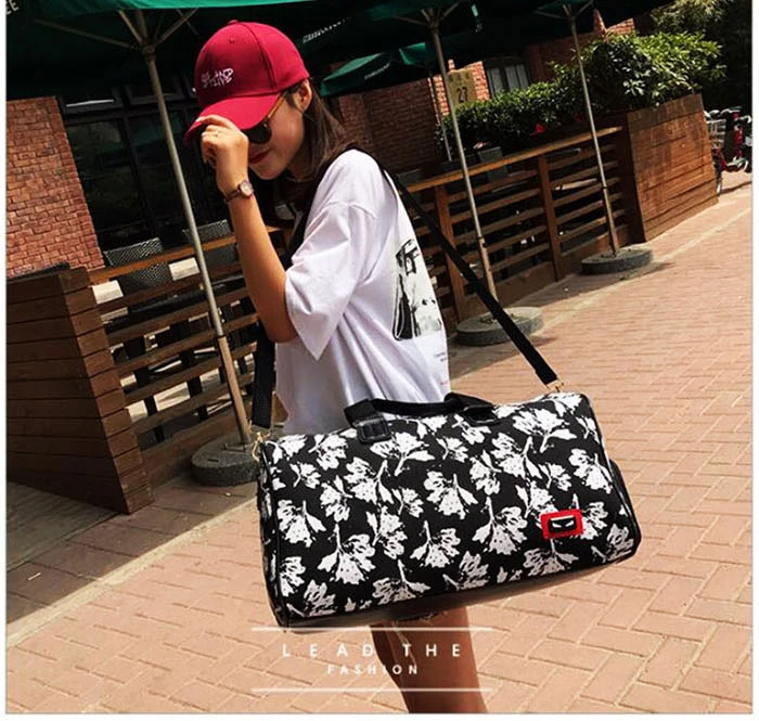 New Flowers Women Gymtas Yoga Bolsa Waterproof Sports Bags Shoes Men Gym Bags For Training Bag Tas Fitness Travel Sport Handbag