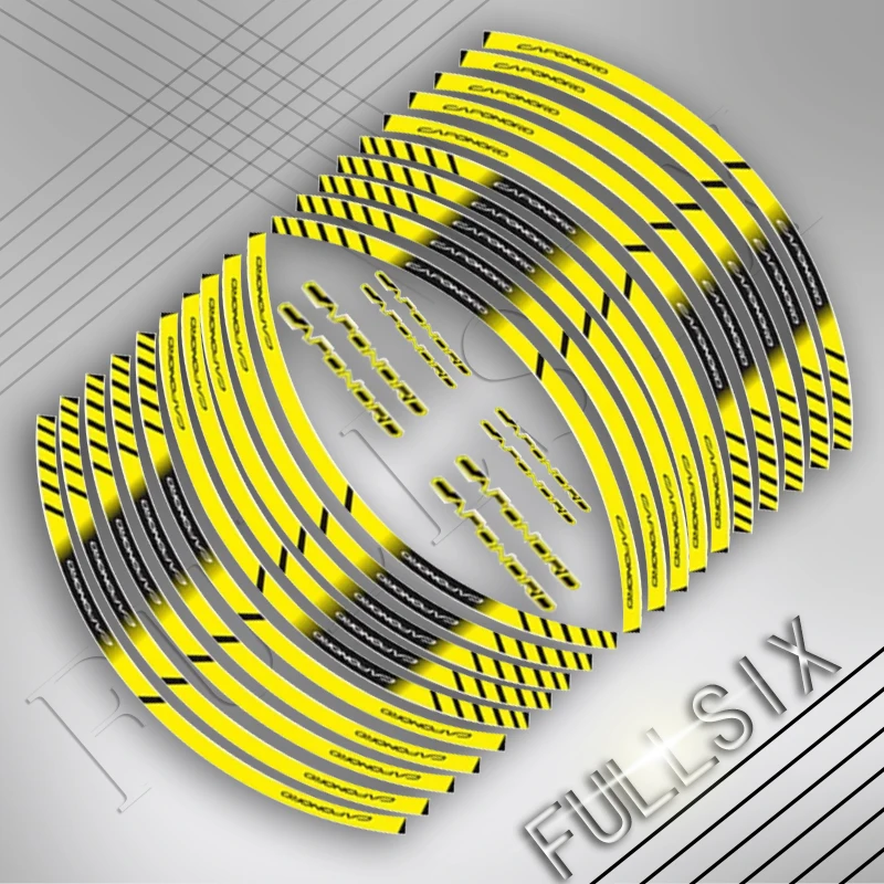 New high quality 20 Pcs Motorcycle Wheel Sticker Waterproof reflectives Rim decorative decal FOR APRILIA CAPONORD - купить по