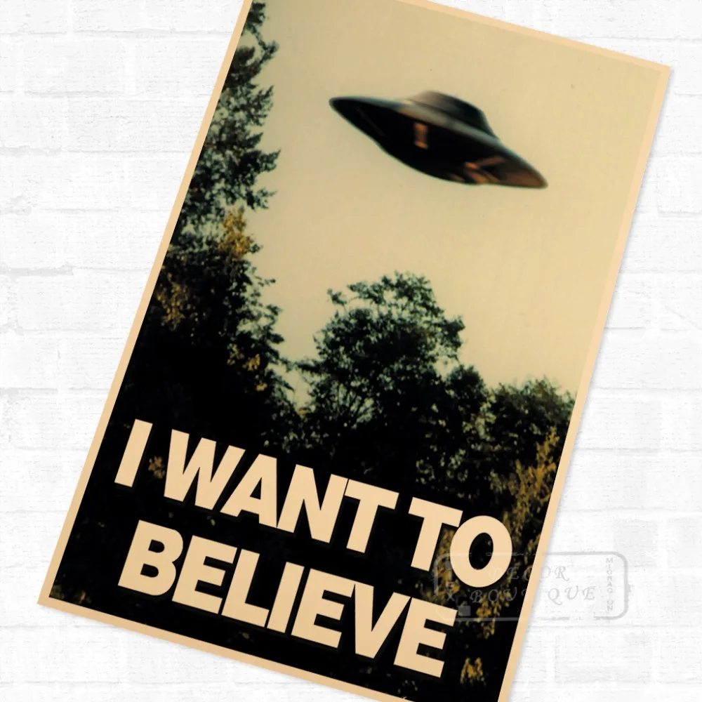 Я хочу верить пленка из фильма X файлы винтажные декоративные настенные Ретро