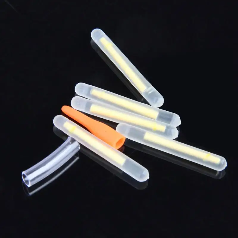 

50Pcs 25mm/37mm Night Fluorescent Float Lightsticks Glow Sticks for Fishing