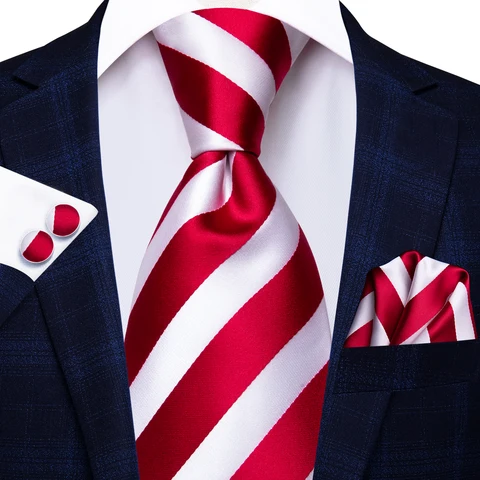 Галстук Hi-Tie Красный Модный деловой Полосатый 100% шелк мужской галстук 8,5 см галстуки для мужчин формальный роскошный свадебный качественный Gravata