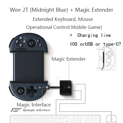Flydigi Wee 2 мобильный игровой контроллер pubg мобильный телескопический Bluetooth геймпад клавиатура/переходник для мыши Android/IOS джойстик - Цвет: Золото