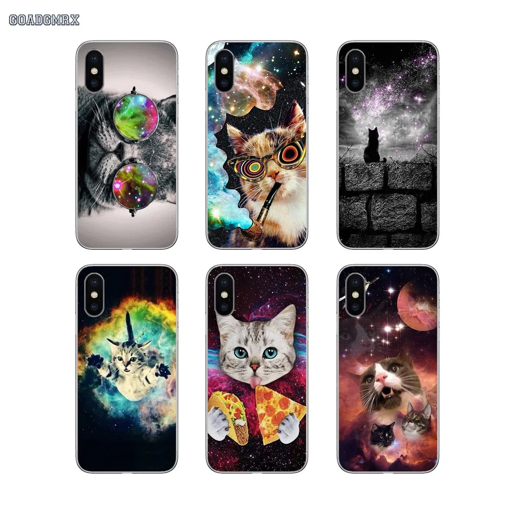 Чехлы для телефонов Nebula Space Cat хипстерский стиль samsung Galaxy S2 S3 S4 S5 Mini S6 S7 Edge S8 S9 S10 Lite J4