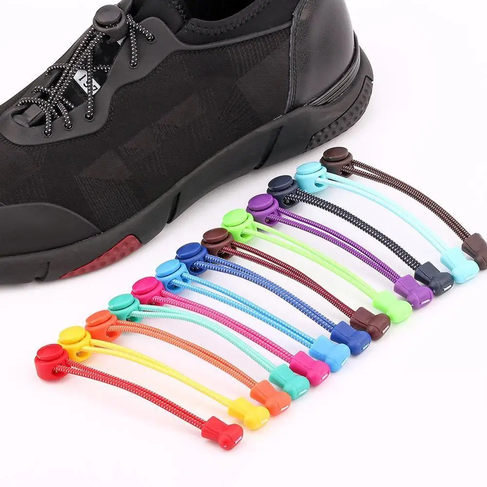 Растягивающийся замок кружева 22 цвета один кусок фиксирующий башмак шнурки