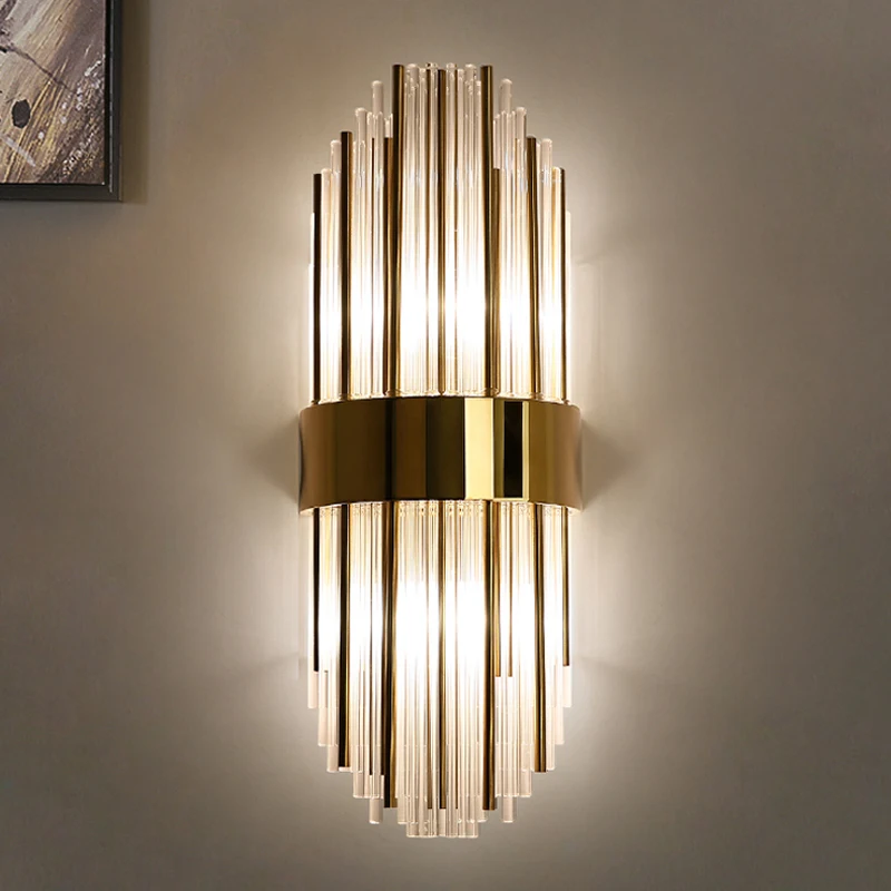 Минималистичная Хрустальная настенная лампа в стиле постмодерн креативный