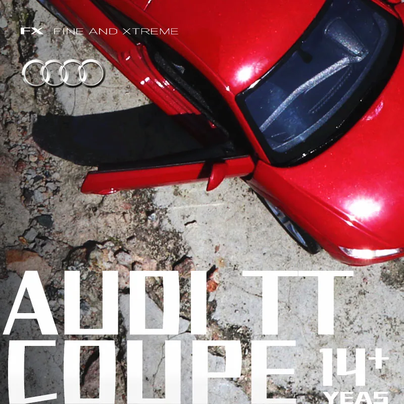 Модель автомобиля Welly 1:24 Audi TT из красного сплава литой игрушечный автомобиль