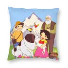Квадратная подушка Heidi Петер и дедушка, чехол для домашнего декора, подушки из Альп-горы и козы с мультяшным рисунком, диванная подушка для автомобиля