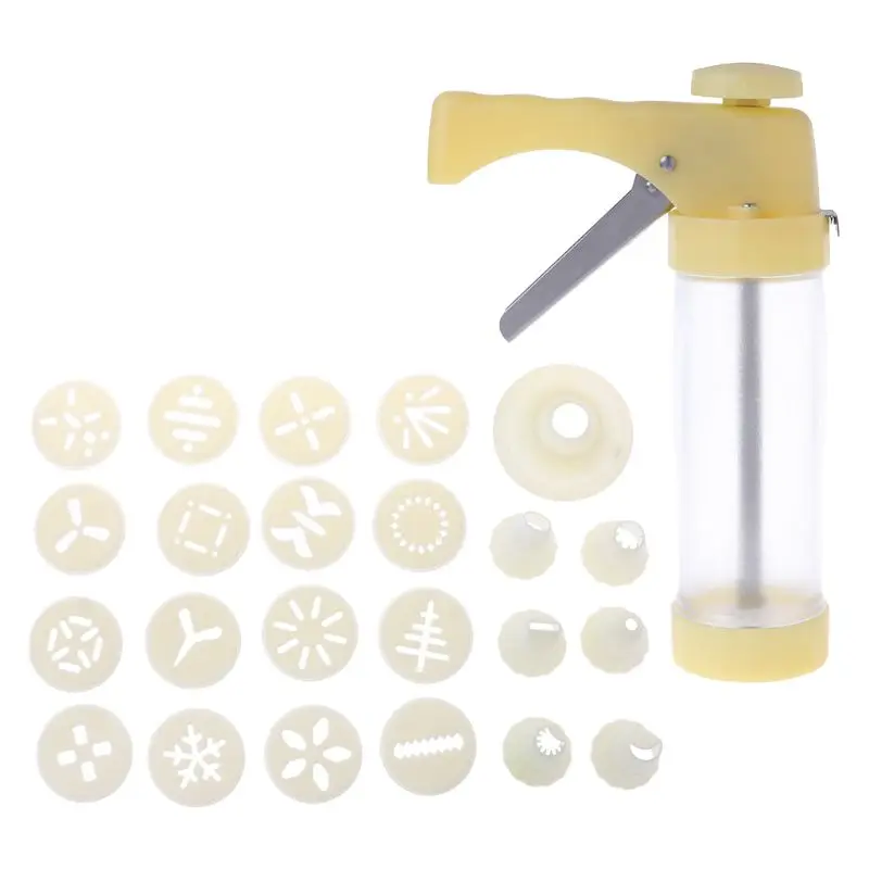 

Baking Cake Biscuits Mold Cookie Press Presser Mould 16 Discs 6 Icing Tips