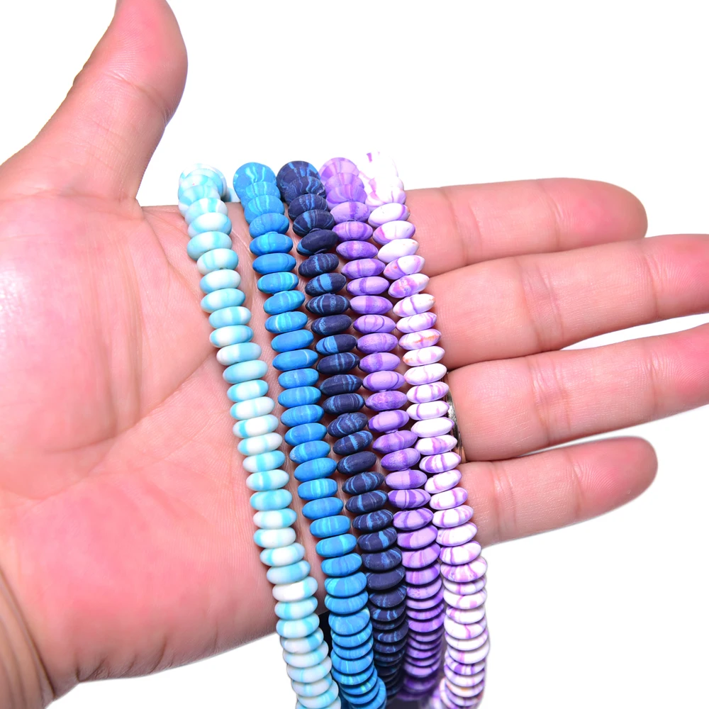 2020 Оптовые Бусины для рукоделия 8 мм плоские круглые полимерные глины россыпью