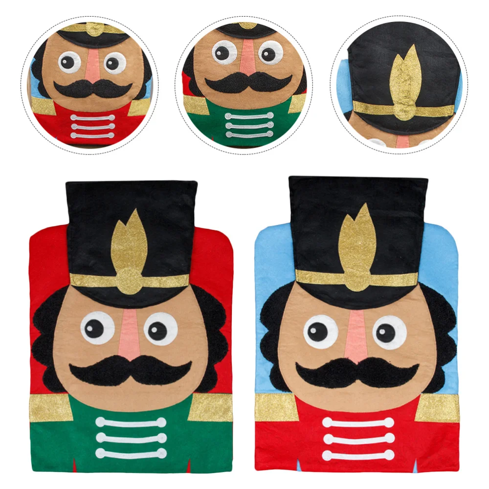 

2pcs Chair Decor Accessories Nutcracker Themed Chair Covers Chair Accessories