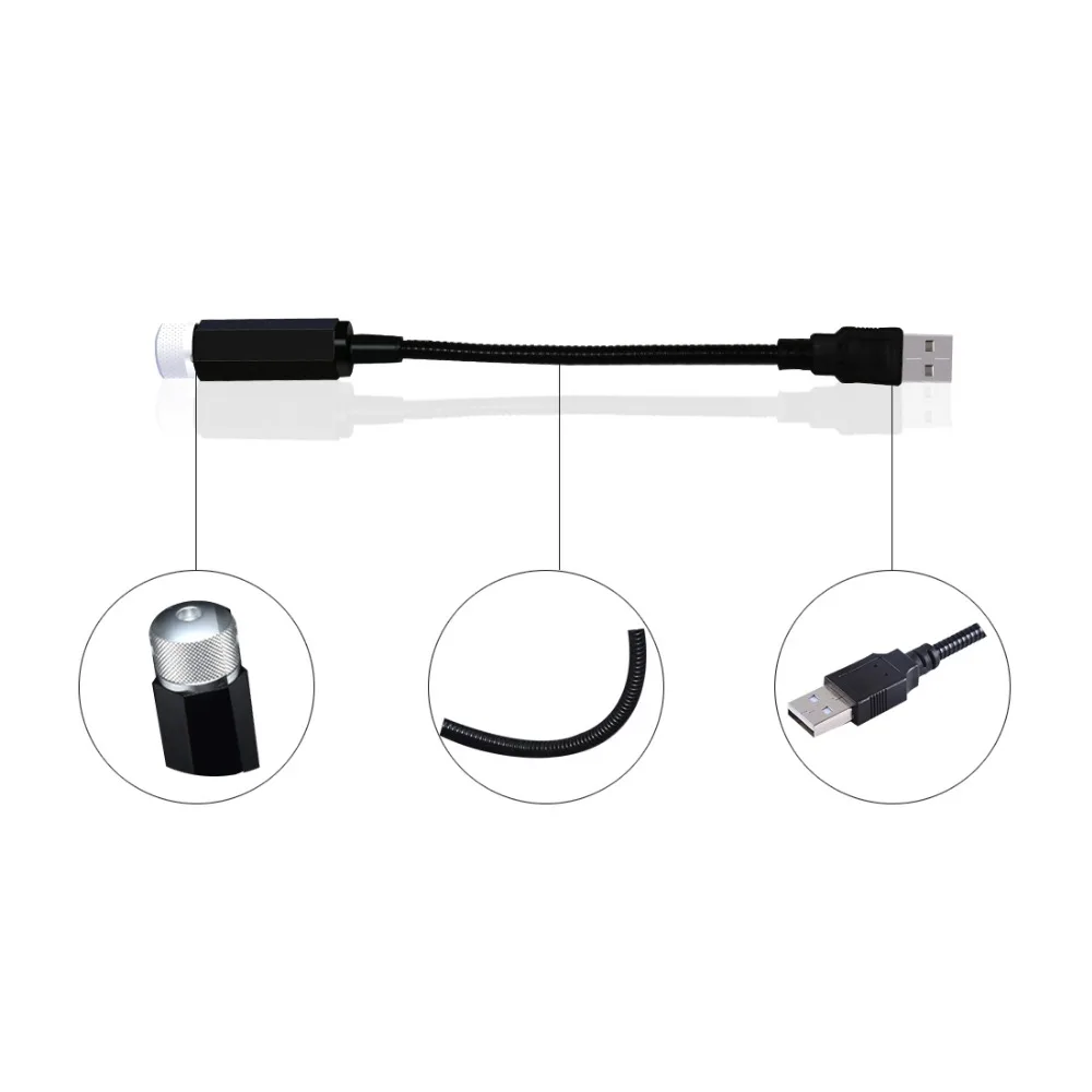 VGETTING Автомобильный USB светодиодный светильник на крышу Звездный ночной автомобиль атмосферный Звездный светильник красочный светильник интерьерный декоративный светильник регулируемый