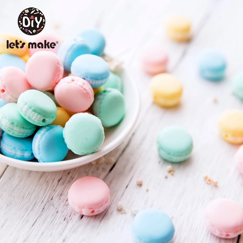 Let'S Make, 5 шт., силиконовые прорезыватели, макарон, игрушки для детей, без бисфенола, пищевого качества, силиконовые прорезыватели, бусинки, аксессуары для детей, жевательные игрушки