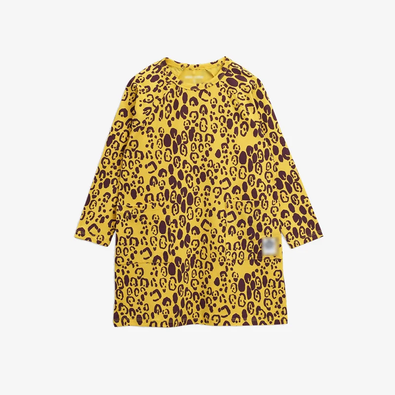 Dress ZMHYAOKE-MR в горошек; комплекты для девочек; одежда для маленьких девочек на День Благодарения; Одежда для мальчиков с принтом «Мой первый Рождественский леопард»; комплекты для девочек - Цвет: Dress