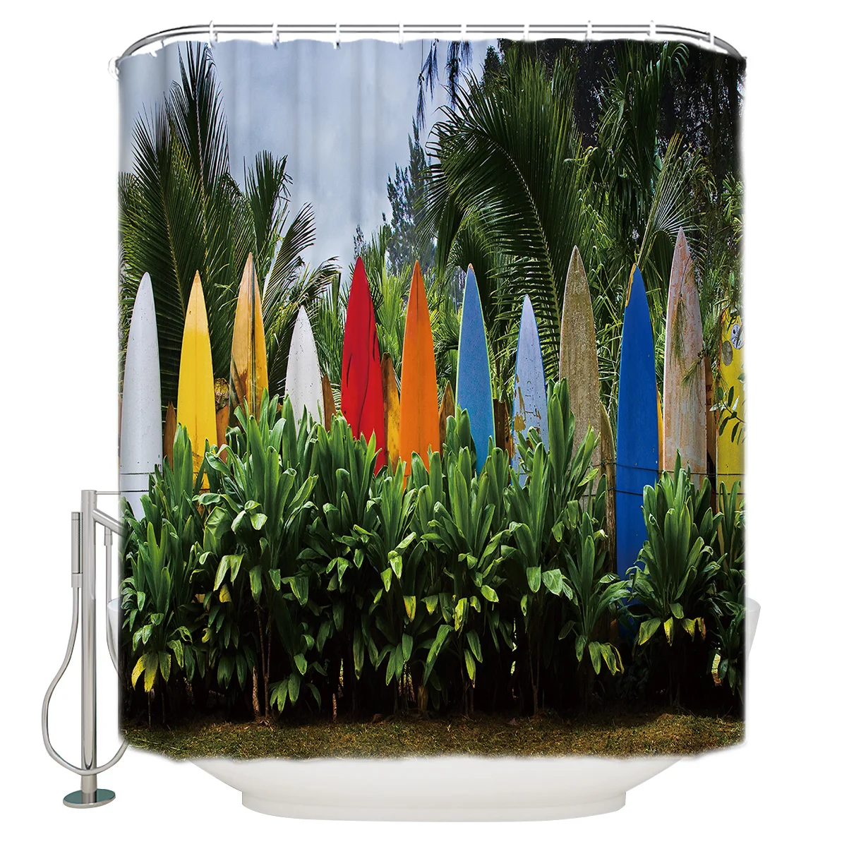 Цветная летняя занавеска для пляжного душа водонепроницаемая ванной из