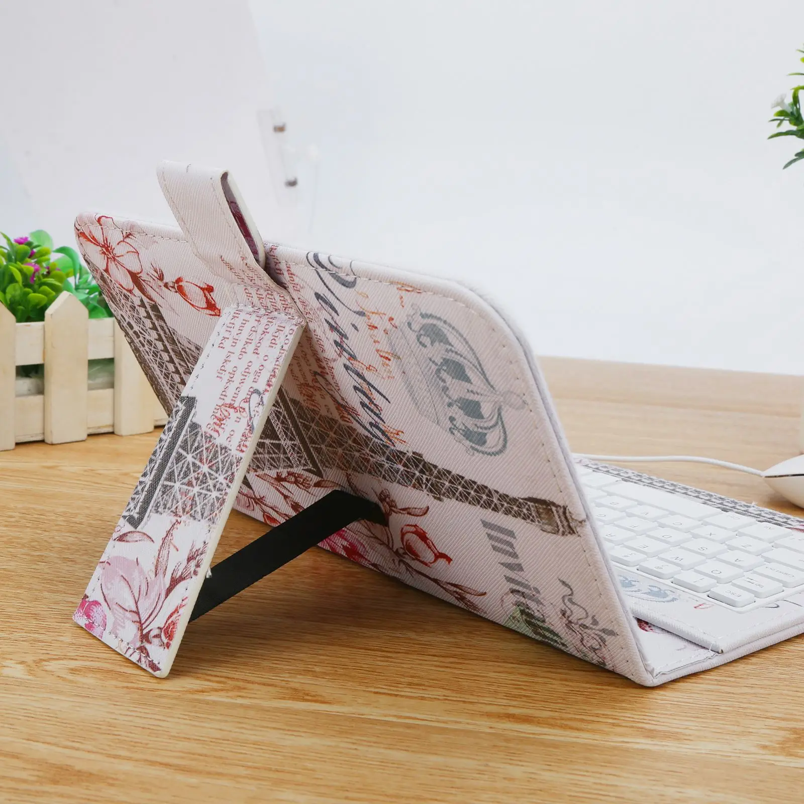 portable wired type c mobile phone keyboard mouse set with leather cover stand for huawei samsung fit mobile phones up to 7 free global shipping