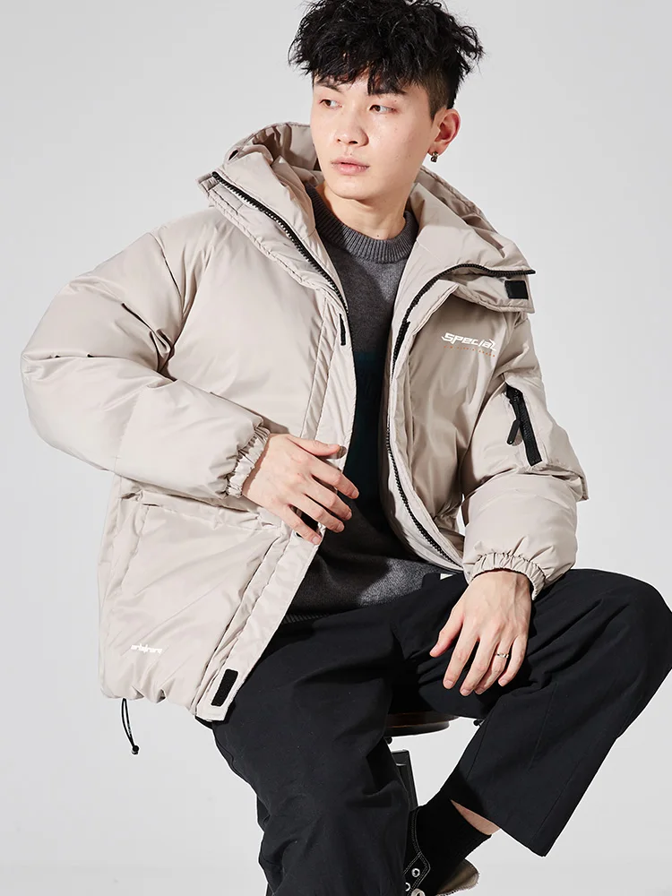 Winter New Cotton Coat Men's Hooded Short Thick Warm Cotton-Padded Jacket Coat Handsome Trendy Men Cotton-Padded Jacket