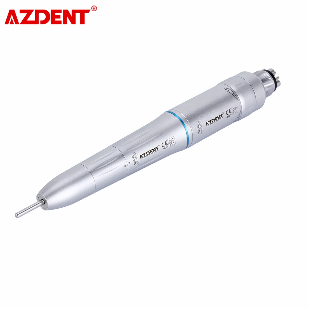 

3pcs/Set AZDENT Dental Low Speed Handpiece Kit Inner Water Internal Spray Button 1:1 Contra Angle Straight Nose Cone Air Motor