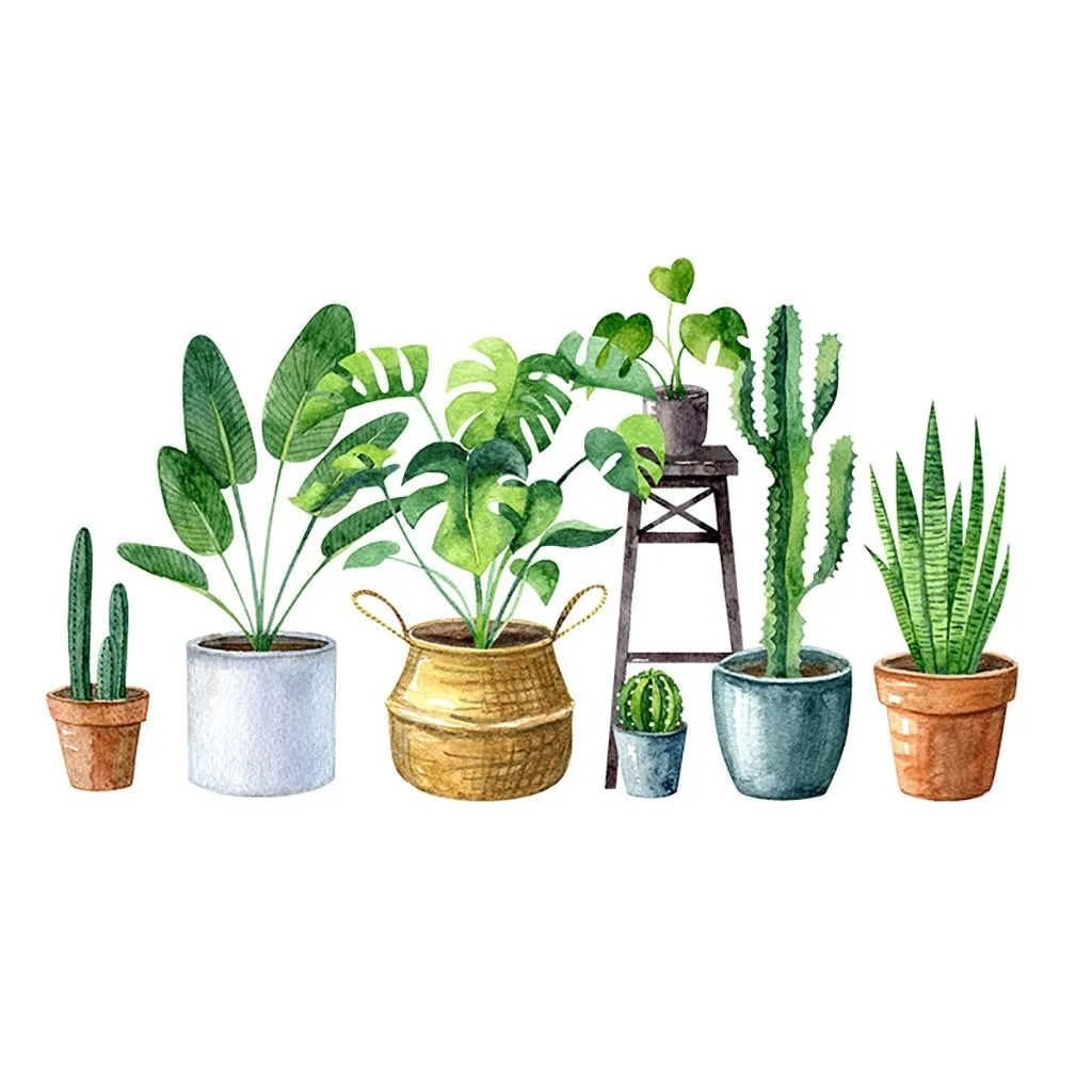 Настенные виниловые наклейки с листьями Тропического Дерева настенные сделай