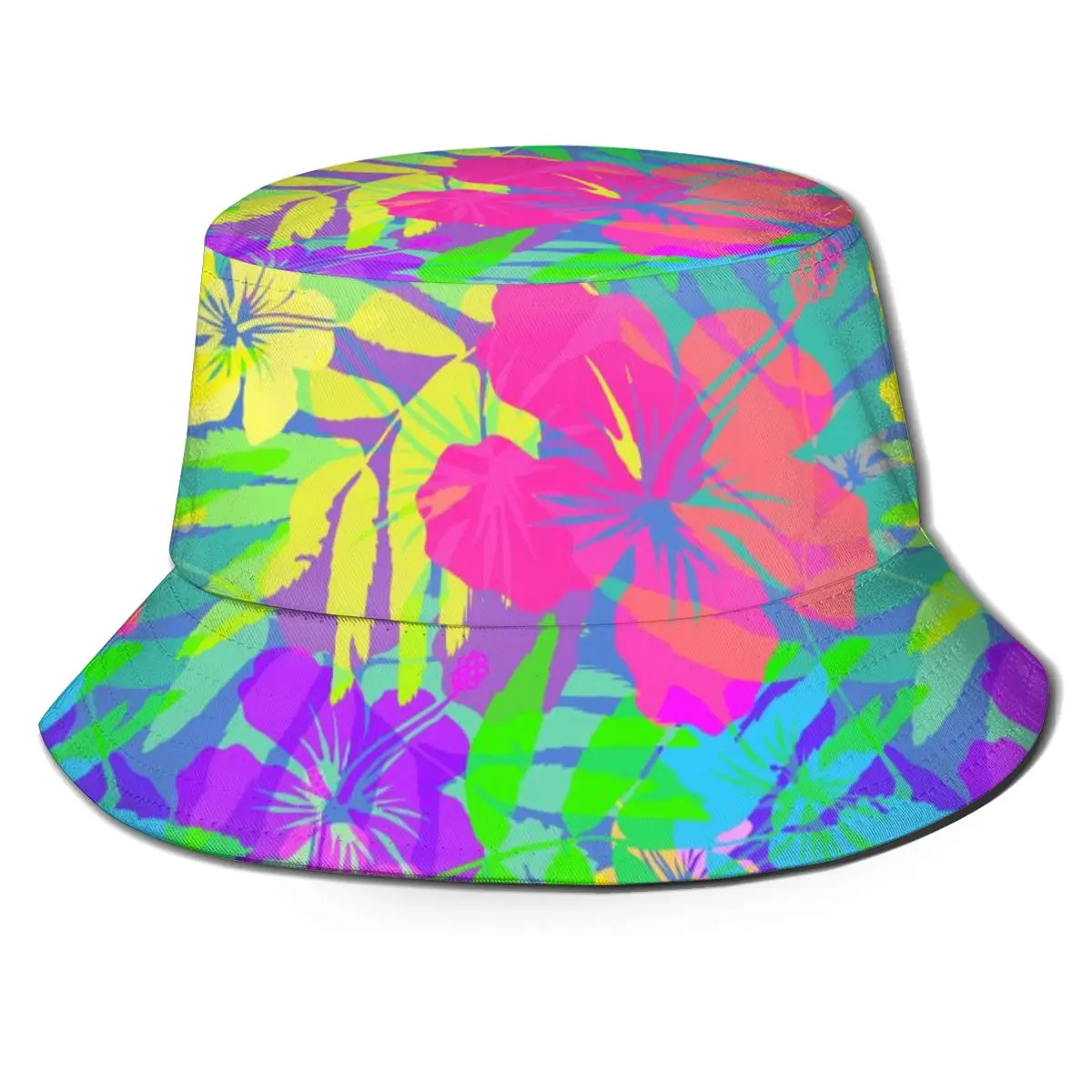 

CINESSD 2020 New Fisherman's Hat Unisex Fashion Bob Cap Tropical Flowers Leaves Gorros Panama Windproof outdoor Bucket Hat