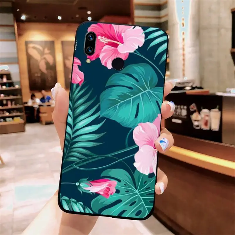 

Tropical green plant banana leaf leaves luxury Phone Case shell For Xiaomi Redmi note 7 8 9 t k30 max3 9 s 10 pro lite