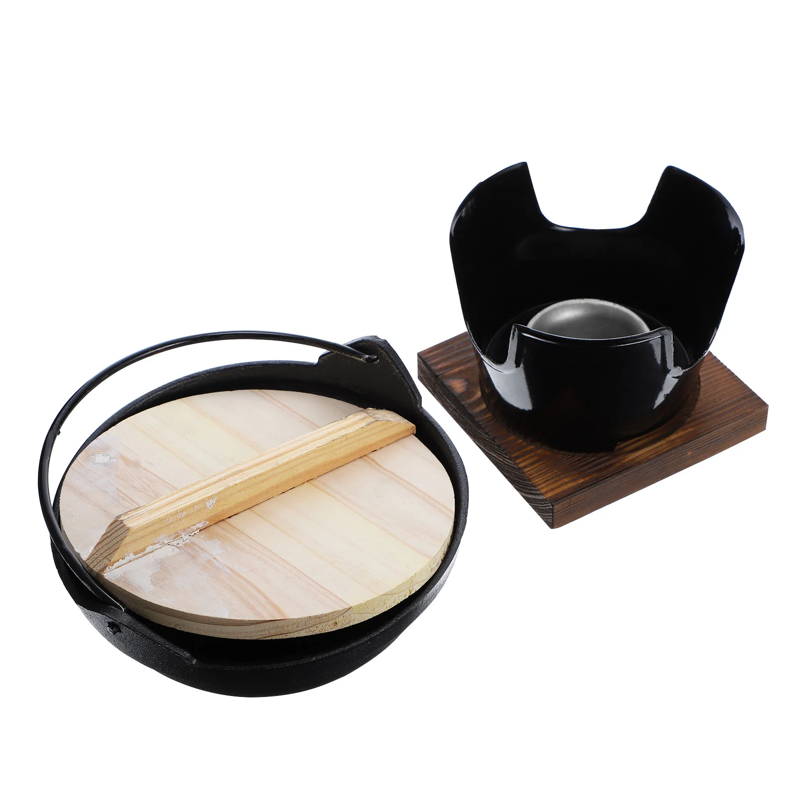 

1 set of Outdoor Saucepan Multifunctional Pot Camping Hot Pot Cast Iron Pot
