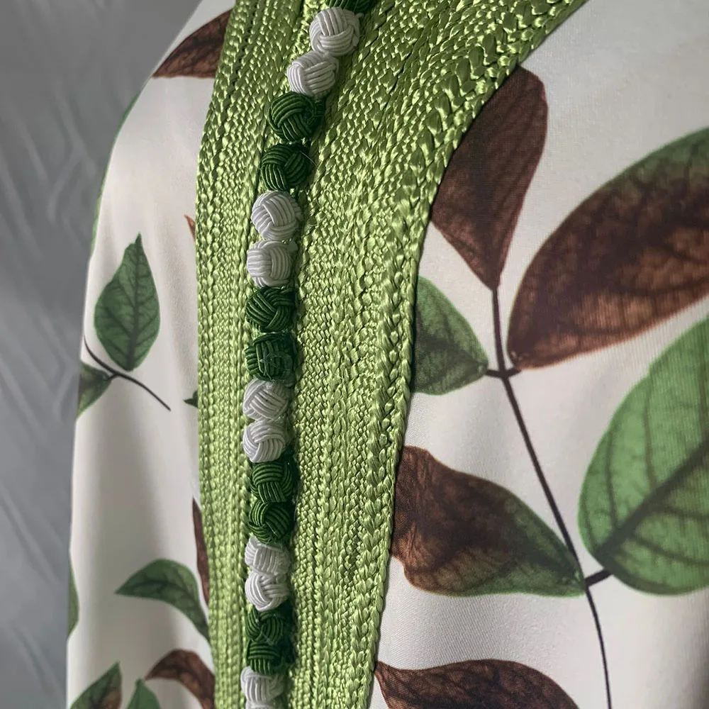 Платье женское длинное в мусульманском стиле с принтом осень 2020 | Тематическая