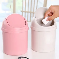 mini small waste bin desktop garbage basket home table plastic office supply trash can dustbin sundrie barrel boxes