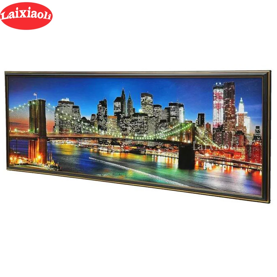 

diamond embroidery New York city night landscape full square round drill diamond painting 5d diy diamond mosaic home decoration